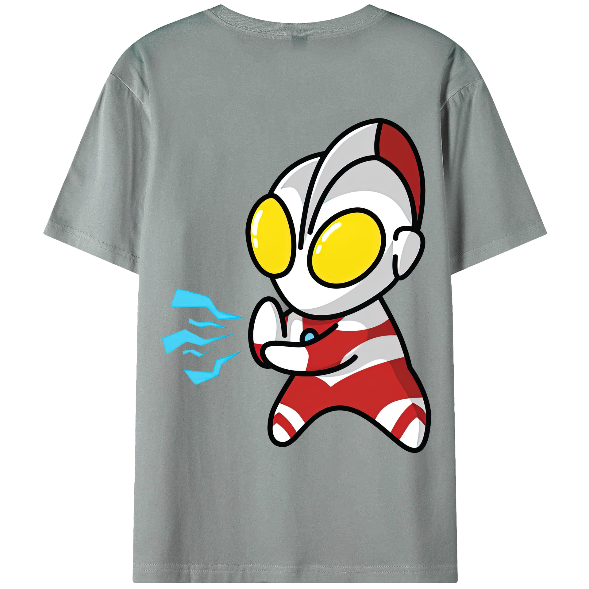 （画像用） ウルトラマン Ultraman 綿100％ メンズ半袖Tシャツ（バックプリント） 通気性